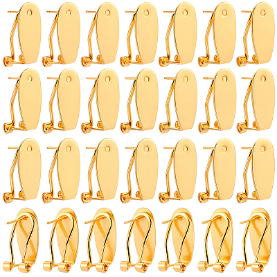 30Pcs Brass Stud Earring Findings KK-SP0001-45G-1