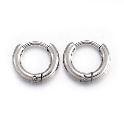 Tarnish Resistant 202 Stainless Steel Huggie Hoop Earrings X-EJEW-L205-02F-P-1