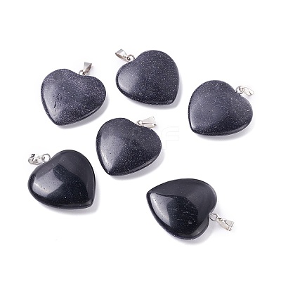 Synthetic Blue Goldstone Pendants G-G956-B30-FF-1