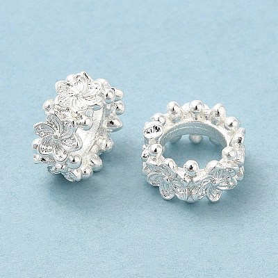 Eco-Friendly Rack Plating Brass Beads KK-A186-08B-S-1