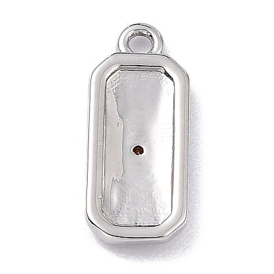 Brass Micro Pave Cubic Zirconia Charms ZIRC-I054-12P-1