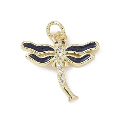Brass Micro Pave Cubic Zirconia Pendants KK-L209-062G-01-1