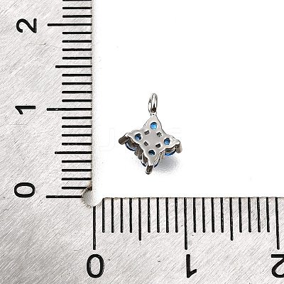 Brass Micro Pave Cubic Zirconia Pendants KK-D356-07A-P-1