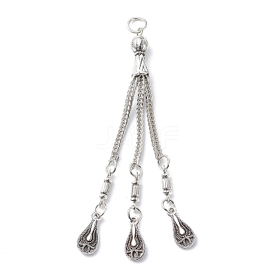 Tibetan Style Alloy Curb Chain Tassel Big Pendants X-FIND-I025-01E-1