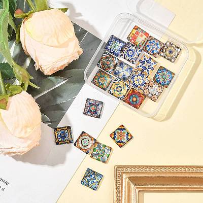 20Pcs Glass Cabochons GLAA-FS0002-57-1
