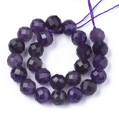 Natural Amethyst Beads Strands G-S345-6mm-010-1