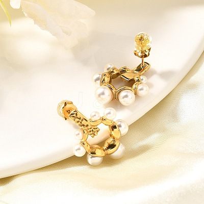 304 Stainless Steel Stud Earrings EJEW-A123-01B-G-1