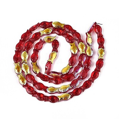 Transparency Electroplate Glass Beads Strands GLAA-T023-40A-10-1