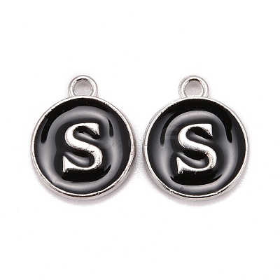 Platinum Plated Alloy Charms X-ENAM-S118-02S-P-1