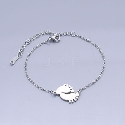 Jewelry Tarnish Resistant 201 Stainless Steel Link Bracelets BJEW-T011-JN505-1-1