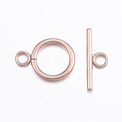 Ion Plating(IP) 304 Stainless Steel Toggle Clasps STAS-E127-01RG-1