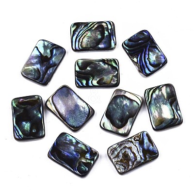 Natural Abalone Shell/Paua Shell Cabochons SSHEL-N034-76B-01-1