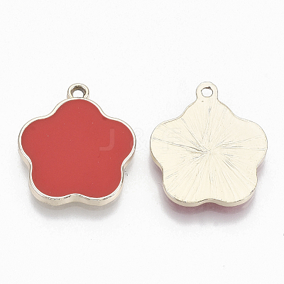 Eco-Friendly Alloy Enamel Pendants PALLOY-R110-05C-1