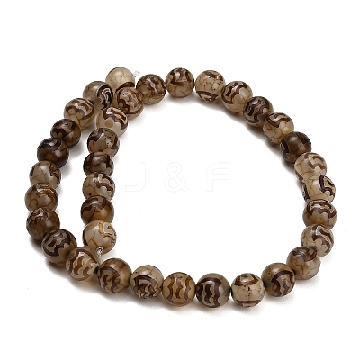 Tibetan Style dZi Beads Strands GG-CBA4812-B04-10MM-1