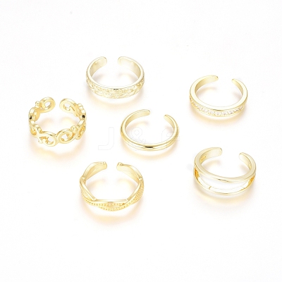 Brass Cuff Toe Rings RJEW-G100-14G-1