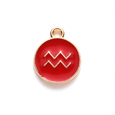 Alloy Enamel Pendants X-ENAM-S124-01A-07J-1