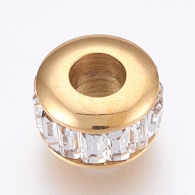 Ion Plating(IP) 304 Stainless Steel European Beads STAS-O097-122G-1