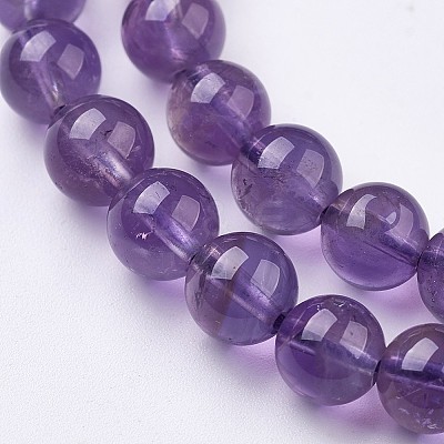 Natural Amethyst Bead Strands G-G945-19-6mm-1