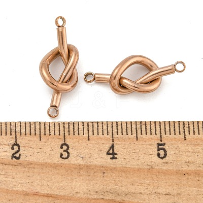 304 Stainless Steel Knot Links Connector Charms STAS-K290-02RG-1