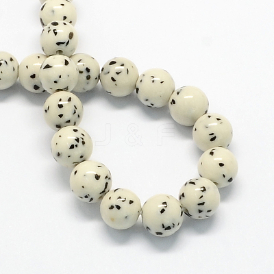 Synthetic Gemstone Beads Strands X-G-R271-4mm-Y29-1