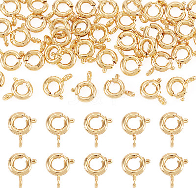 40Pcs Brass Spring Ring Clasps KK-TA0008-85G-01-1