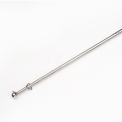 Telescoping Stainless Steel Guide Flagpole Teaching Pointer AJEW-WH0113-87B-1