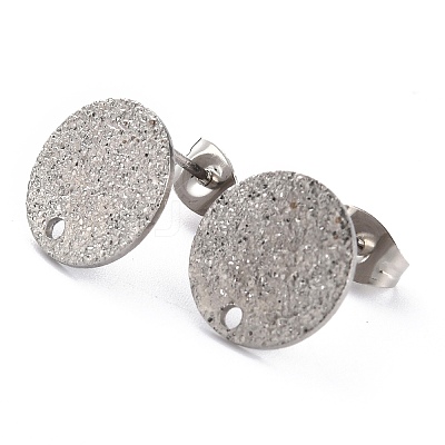 Non-Tarnish 304 Stainless Steel Stud Earring Findings STAS-O144-01C-P-1