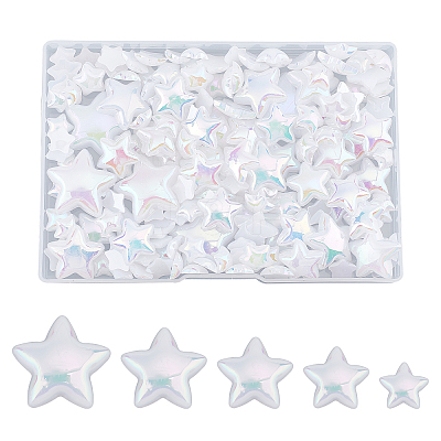 5 Style Opaque Acrylic Cabochons PACR-AR0001-04-1