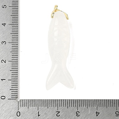 Natural Quartz Crystal Carved Pendants G-P599-08G-02-1