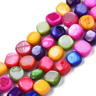 Natural Trochid Shell/Trochus Shell Beads Strands SHEL-S258-083-B08-1