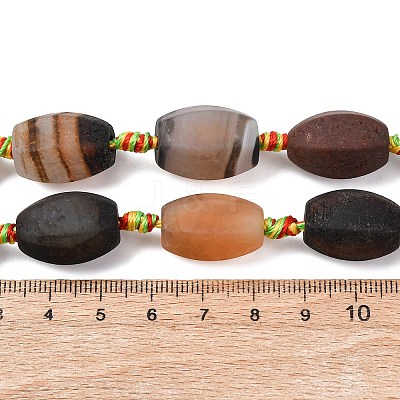 Natural Banded Agate Beads Strands G-F825-D01-02-1