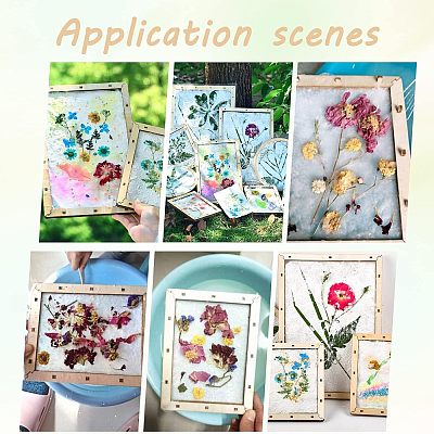 Basswood Assembled Paper Making Frame DIY-WH0001-74-1