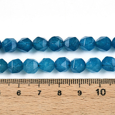 Dyed Natural White Jade Beads Strands G-T139-8mm-46F-1