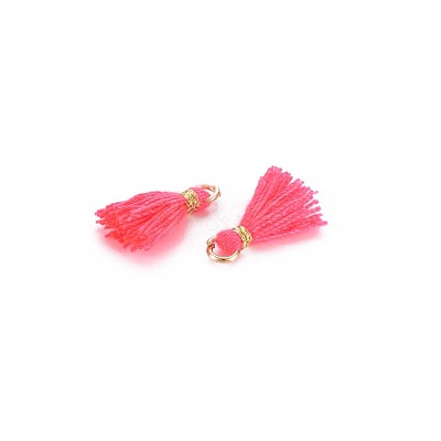 Polycotton(Polyester Cotton) Tassel Pendant Decorations X-FIND-S281-29-1