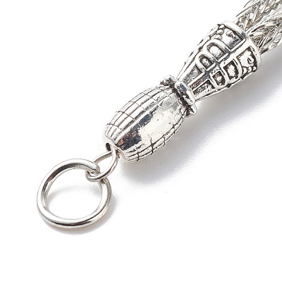 Tibetan Style Alloy Curb Chain Tassel Big Pendants FIND-I025-01F-1