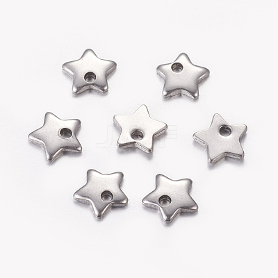 Tarnish Resistant 304 Stainless Steel Five-pointed Star Charms X-STAS-K002-19A-1