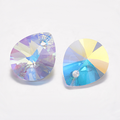 Faceted K9 Glass Rhinestone Charms RGLA-F053-E-001AB-1