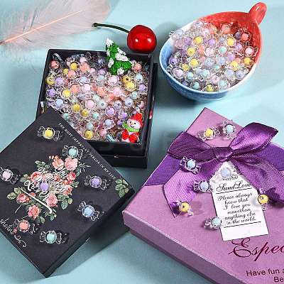 Transparent Acrylic Beads TACR-SZ0001-04-1