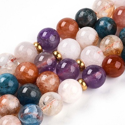 Natural Mixed Stone Beads Strands G-T140-8mm-15-1