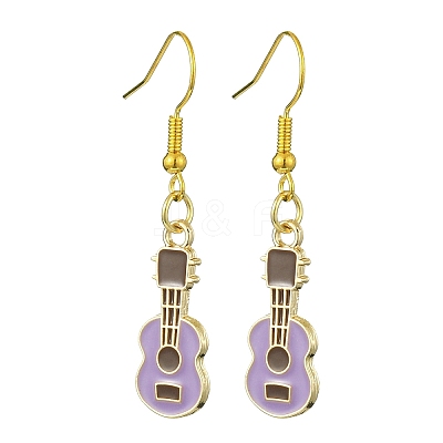 Golden Alloy Enamel Dangle Earrings EJEW-JE05653-02-1