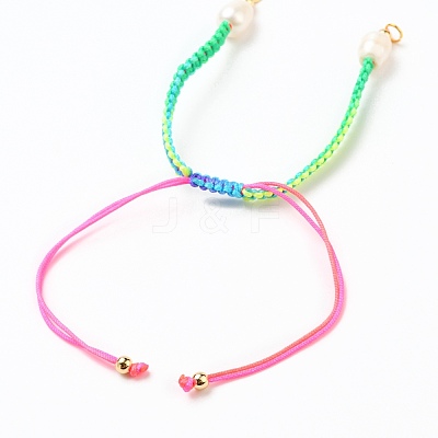Adjustable Nylon Thread Braided Bead Bracelet Making AJEW-JB00791-01-1