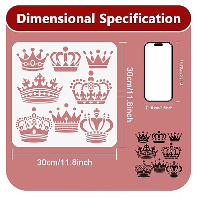 PET Hollow Out Drawing Painting Stencils DIY-WH0675-141-1
