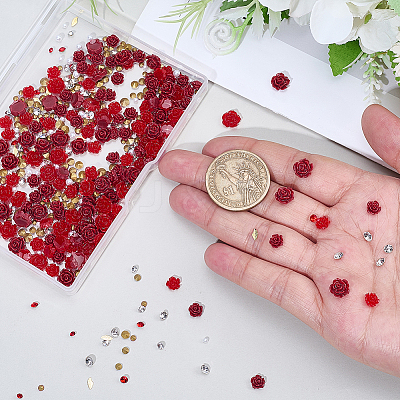 150Pcs Resin & Rhinestone Cabochons DIY-SP0005-87-1