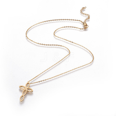 304 Stainless Steel Pendant Necklaces NJEW-F264-04G-1