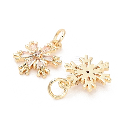 Brass Micro Pave Cubic Zirconia Pendants KK-B133-05G-01-1
