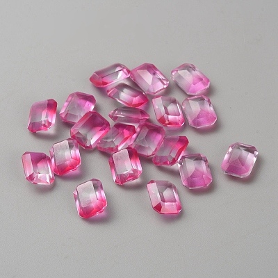 130Pcs Gradient Color Transparent Resin Cabochons RESI-TAC0018-30B-1