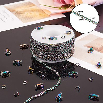DIY Chain Jewelry Set Making Kit STAS-SZ0002-27-1