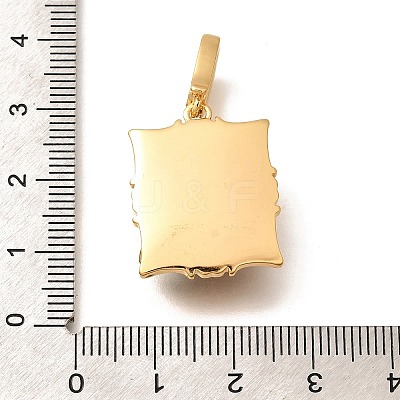 Brass Micro Pave Cubic Zirconia Pendents KK-R212-03G-05-1