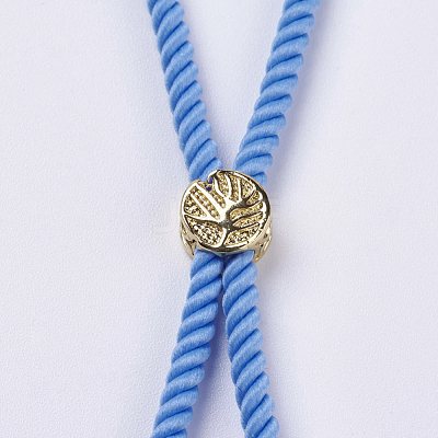 Nylon Twisted Cord Bracelet Making MAK-F018-03G-RS-1
