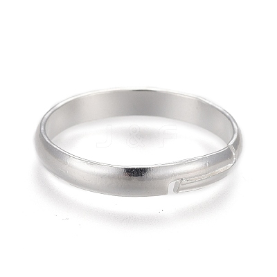 Adjustable 201 Stainless Steel Plain Band Rings STAS-P249-25A-S-1